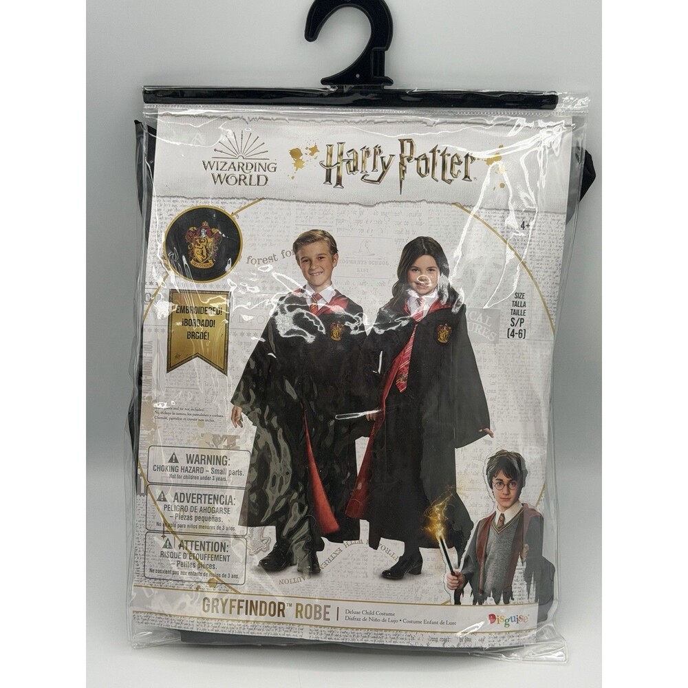 Disguise Wizarding World Harry Potter Gryffindor Robe Deluxe Costume Youth S 4-6